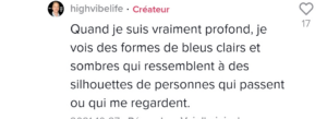 Commentaire de l’auteur de la vidéo sur ses sensations