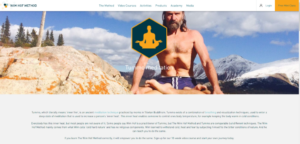 Capture provenant du site de la méthode Wim Hof