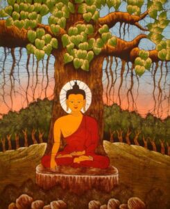 Illustration de Buddha par Margaret Langstaff